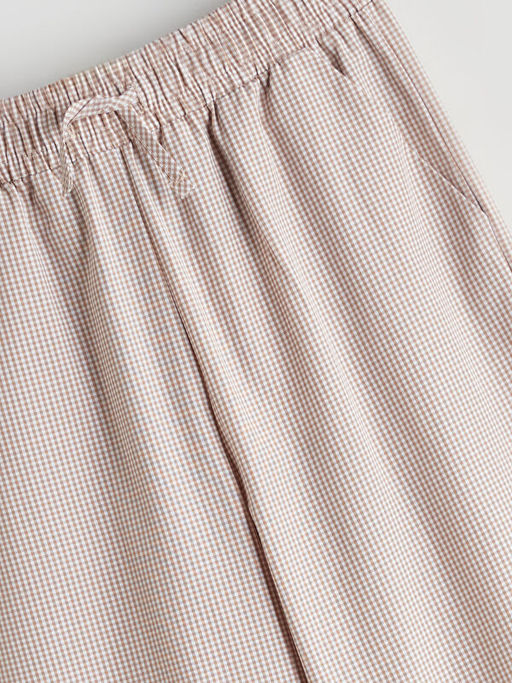 Beli Lastikli Ekose K?z ?ocuk Pantolon