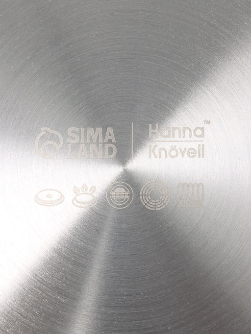 Сковорода 3Ply Hanna Knövell, d=24 см, h=5 см, толщина 2.2 мм, индукция, антипригарное покрытие, нержавеющая сталь