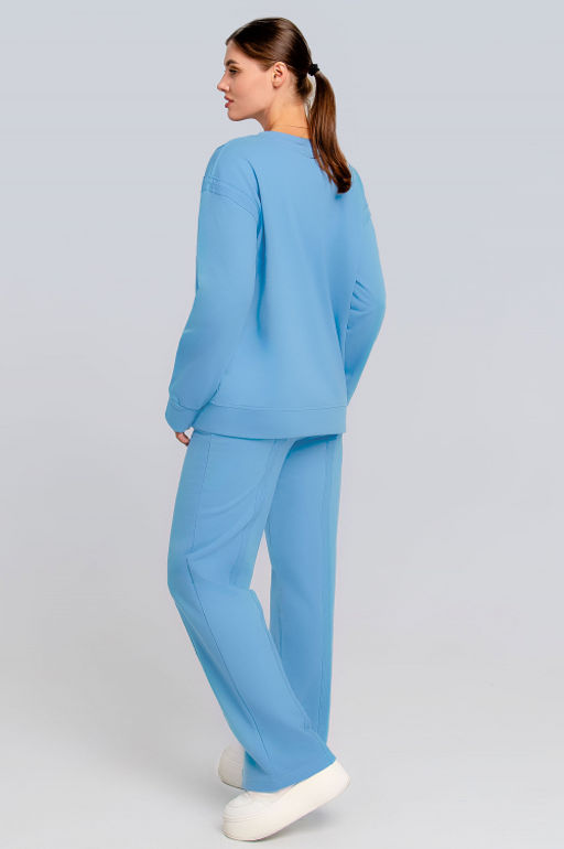 Арт. 2536 Костюм женский с брюками 44-52 (5 шт) Цвет:Голубой - Калинка фото 6