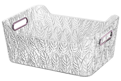 Органайзер для хранения 35*25*15 см с металлическими ручками, прозрачный пластик - Elan gallery фото 5