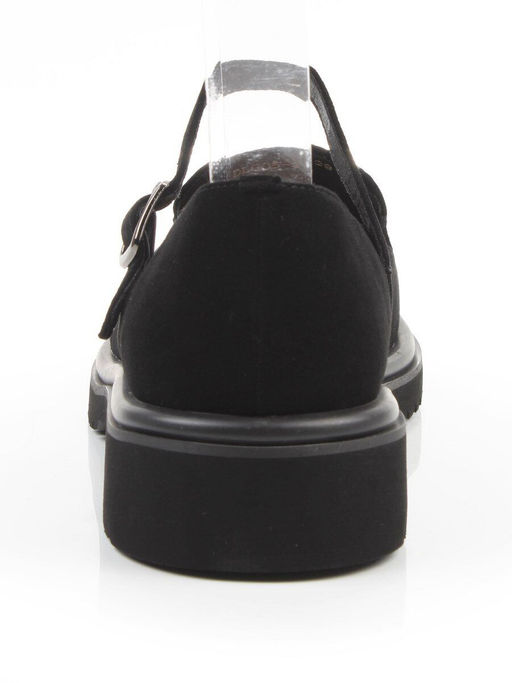 06-DLG05-3 BLACK Туфли женские (натуральная замша)