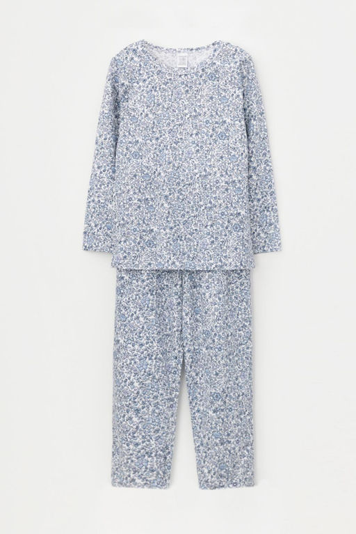 Crockid _ К 1625/незабудки на лугу на белом пижама дет  фото 2