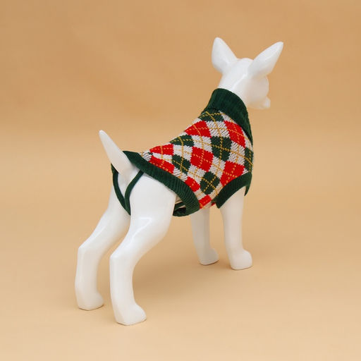 Свитер для животных Шахматы, XS (ДС 17, ОШ 17, ОГ 23-37 см) - Пижон фото 3