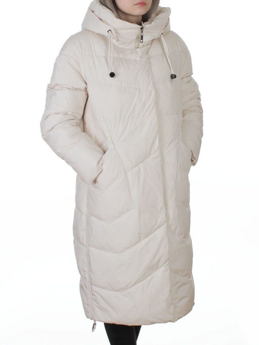 8806 MILK WHITE Пальто зимнее женское (150 гр. холлофайбер)