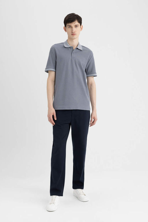 New Regular Fit K?sa Kollu Basic Duz Polo Tisort - Defacto фото 8