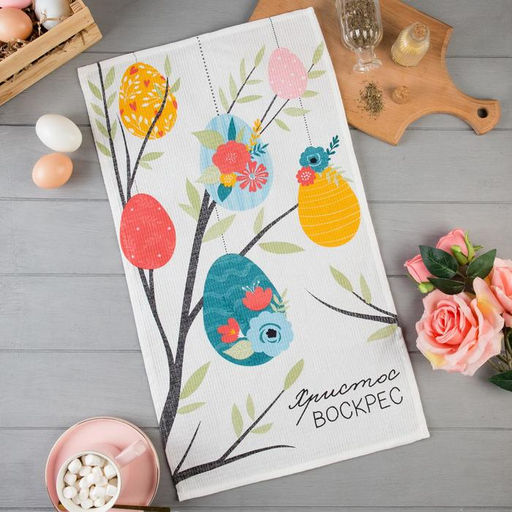 Полотенце Доляна Христос Воскрес 35х60 см, 100% хл, вафля 160 г/м2  фото 6