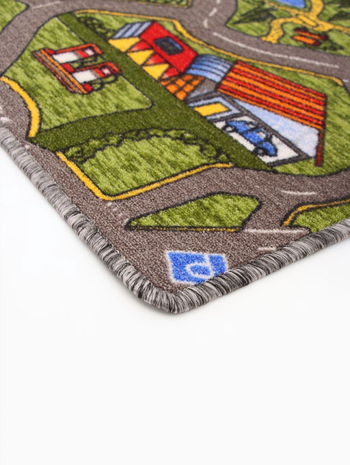 Палас принт Лунапарк, 60х100 см, цвет зелёный, полиамид , войлок