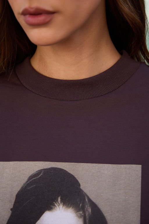 Лонгслив оверсайз с принтом