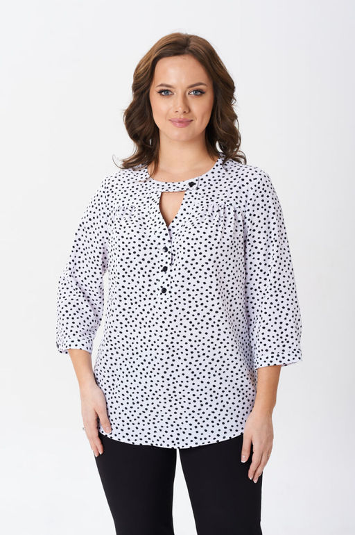 Блуза Modema 759 черный горох