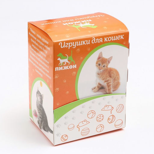 Цена за 60 шт. Игрушка для кошек Мышь малая, 5 см, фасовка 60 шт, микс цветов - Пижон фото 7