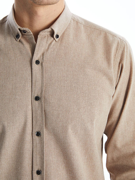 Regular Fit Uzun Kollu Gabardin Erkek G?mlek