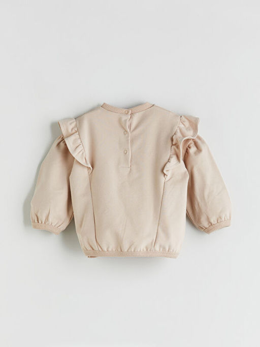 Bisiklet Yaka K?z Bebek Sweatshirt