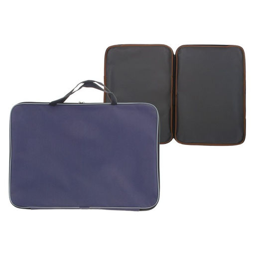 Папка для черчения и рисунков А3, 470×350×20 мм с ручками, текстильная, фактура «песок» 600D, Calligrata, серая