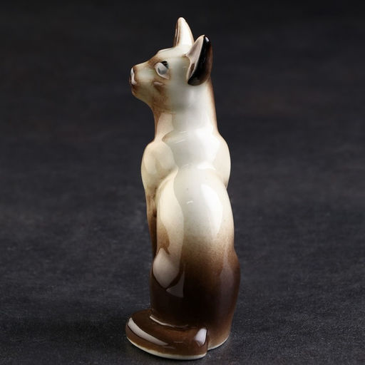 Статуэтка фарфоровая «Фигурка: Кошка Тайка сиамская», 10 см