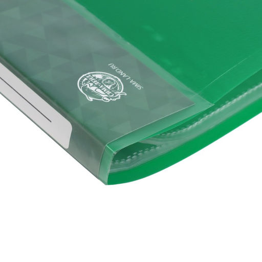 Папка с 30 вкладышами А4, 600 мкм, Calligrata, 15 мм, зелёная  фото 3