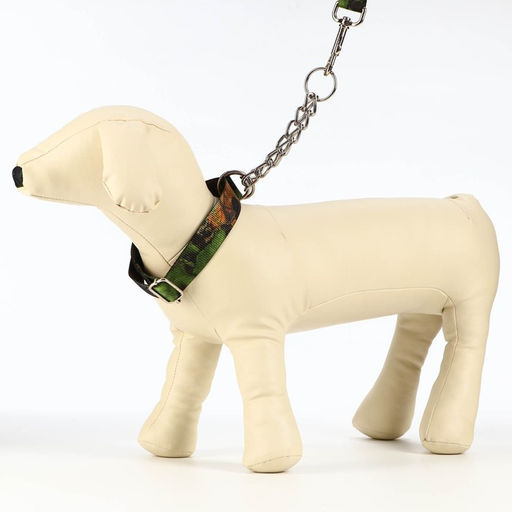 Комплект Маскировка, поводок 130 х 2,5 см, ошейник-удавка 40-54 х 2,5 см, коричневый - Пижон фото 7