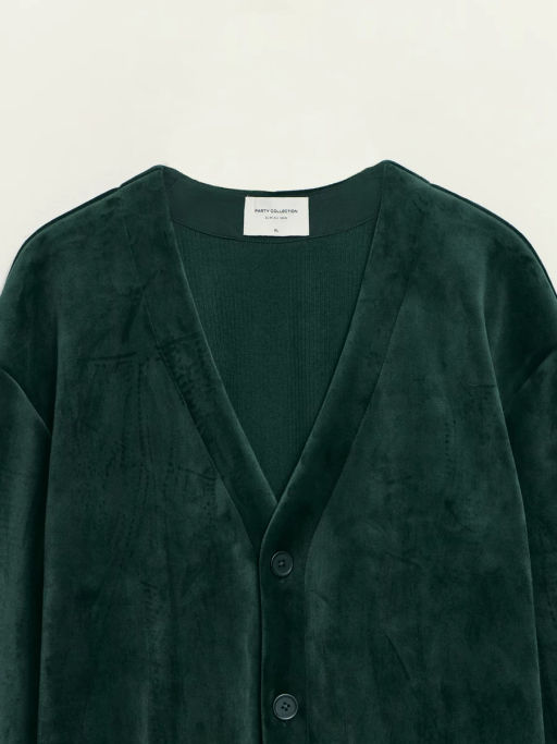 Бархатный кардиган relax fit / Zarina