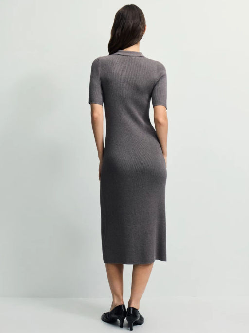 Вязаное платье поло из вискозы / Zarina  фото 5