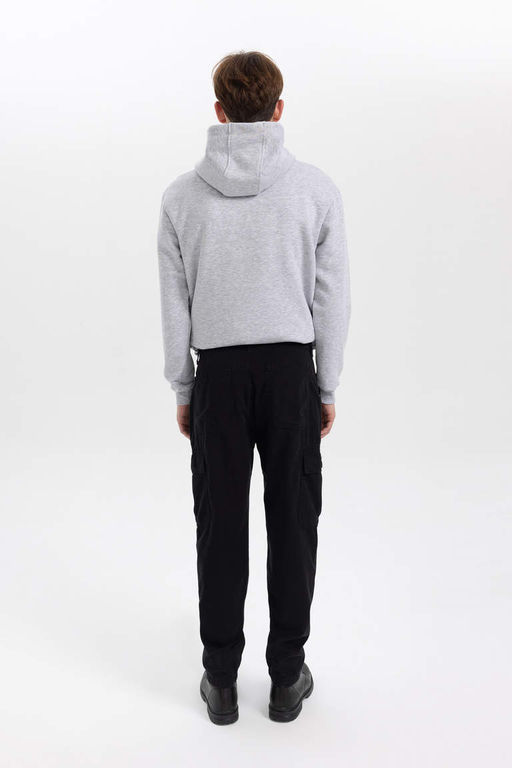 Прямые габардиновые брюки с карманами-карго и карманами Relax Fit - Defacto фото 6