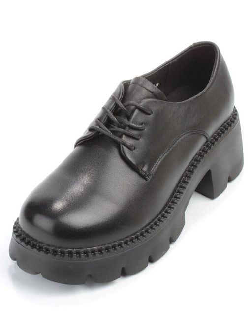 03-5937 BLACK Полуботинки женские (натуральная кожа)