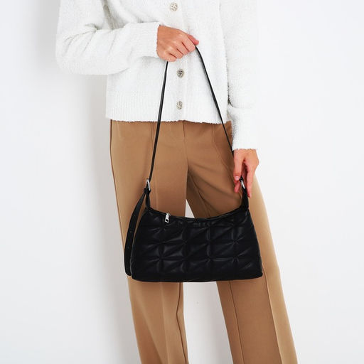 Сумка-багет на молнии, цвет чёрный - Simaland фото 10