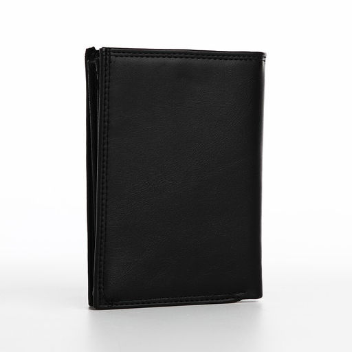 Портмоне мужское без застёжки, 3 в 1, отдел автодокументов, паспорта, карт, купюр, чёрное