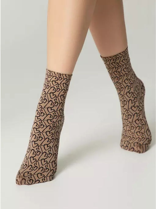 Носки жен. FANTASY 23С-84СП (30/1) - nero-natural - Conte elegant фото 3