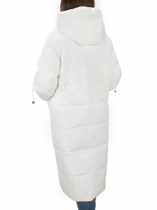 H303 WHITE Пальто зимнее женское (200 гр. холлофайбер) - Fashion фото 4