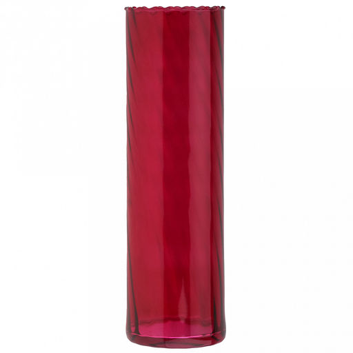 Ваза для цветов стеклянная "Иберетта" 3,81л, д12см, h40см, средняя, форма "цилиндр", "Бордо" (Россия)