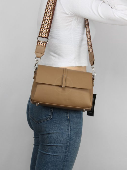 Сумка женская натуральная кожа GU 2066-91921, 3отд, плечевой ремень, бежевый SALE 264046 - Adelia фото 5