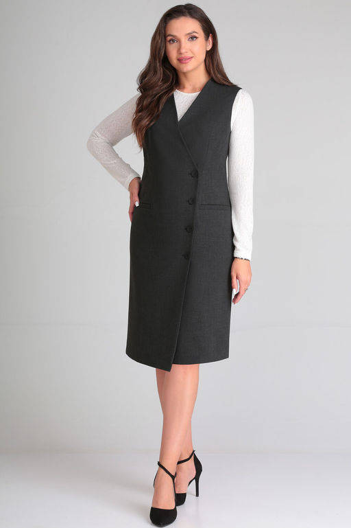 Сарафан Lenata 16446 темно серый