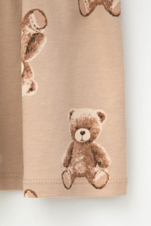 КР 5824/нежный бежевый,милые мишки платье д/дев яс