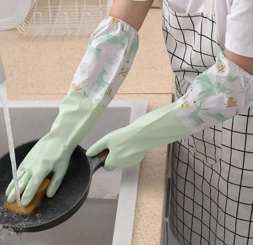 Перчатки для уборки с мягкой вставкой внутри, 45 см