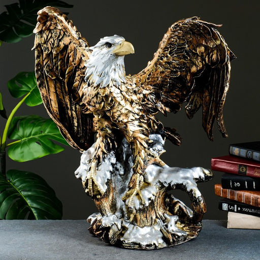 Фигурка полистоун «Орел большой с крыльями», бронза, 52×37×57 см