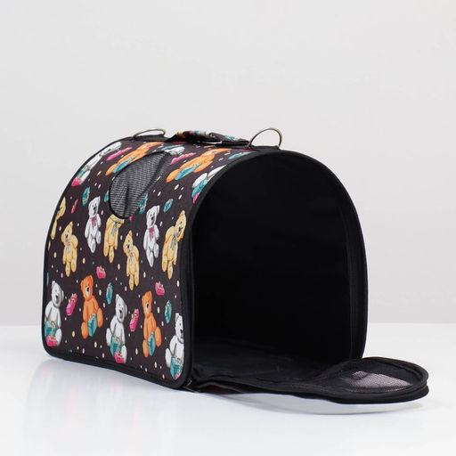 Сумка-переноска каркасная Плюшевые медведи, размер S, 37 х 15 х 22 см - Пижон фото 4