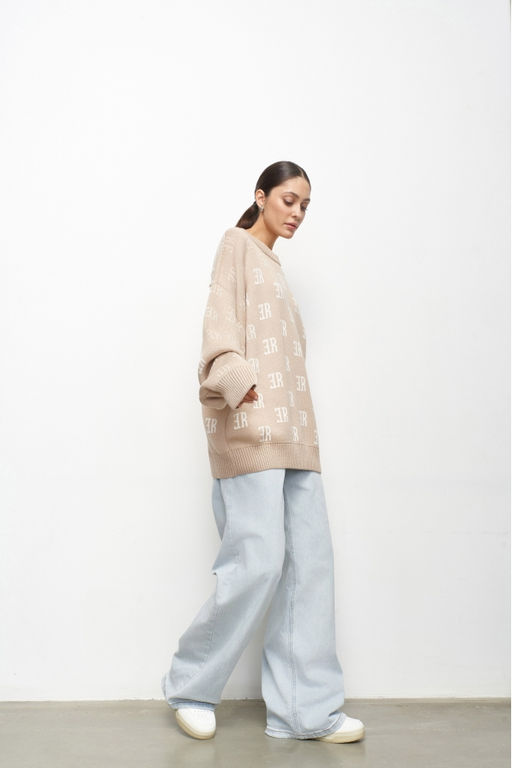 Джемпер Cotton Jacquard Beige - Erist store фото 4