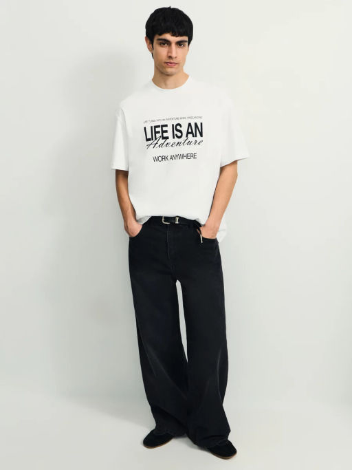 Футболка с принтом на груди / Zarina фото 2