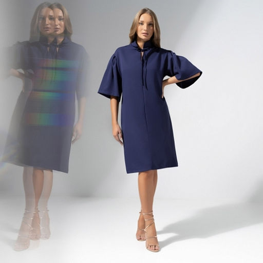 Платье со свободными рукавами Море волнуется (blue) - Charutti фото 6