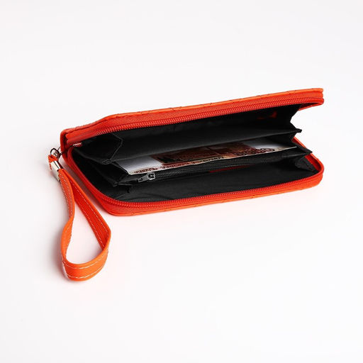 Кошелёк на молнии, цвет оранжевый - Simaland фото 4
