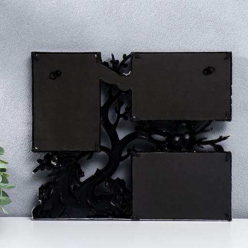 Фоторамка - коллаж на 3 фото 10?15 см Вишнёвый сад, т. Серебро, 32?27 см