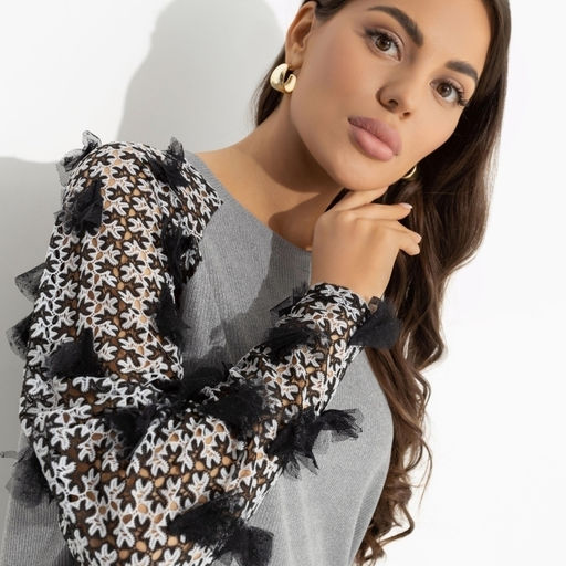 Свитшот с акцентным декором Модная хроника (new) - Charutti фото 3