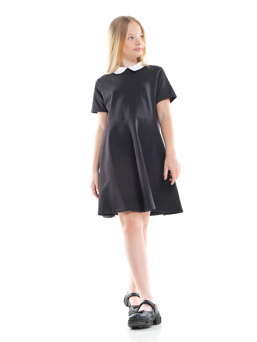 Платье для девочки в школу с воротником 22-7662 черный - Mini maxi фото 15