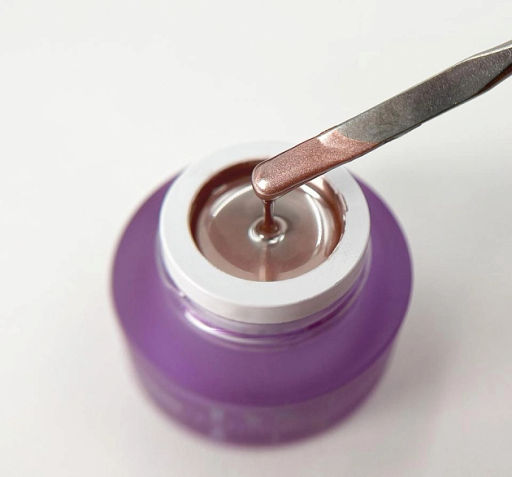 NEW! Гель-краска Liquid Steel розовое золото с зеркальным эффектом