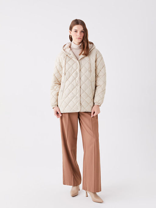 Kap??onlu Kapitone Oversize Kad?n ?i?me Mont