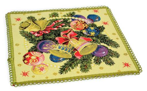 Колокольчики и шары - гобеленовая салфетка 35х70 см