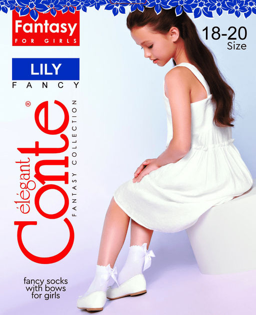 Цена за 2 пары CONTE Носки с бантом LILY bianco - Conte elegant фото 3
