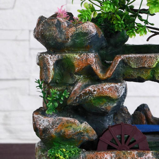 Фонтан настольный «Летний сад», 16×30 см, с подсветкой, без шарика