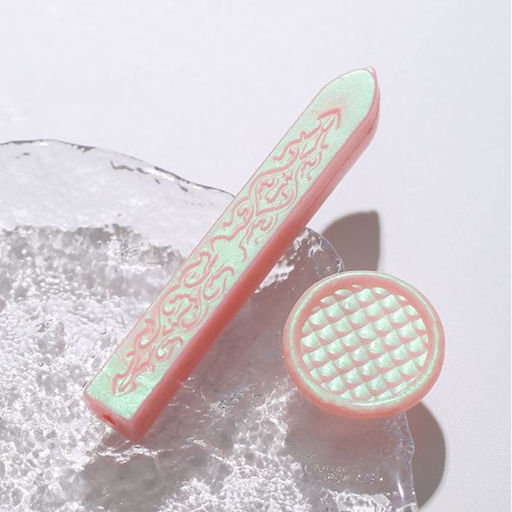 Цена за 5 шт. Сургуч для печати стержень «Розовый жемчуг», перламутр, 1.1×1.1×9 см