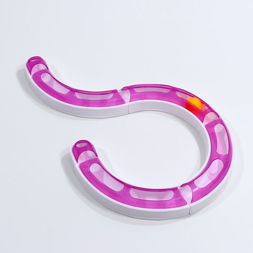 Игрушка для кошек Пижон 2-в-1 Круг и волна с 2 вариантами сборки, белая/фиолетовая  фото 3