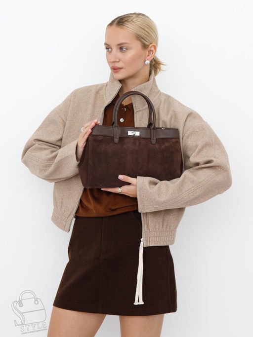 Сумка женская кожаная 999010NN coffee Natale Navetta в Новосибирске